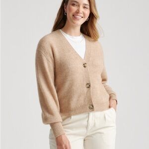 NWT - Quince - Baby Alpaca Wool Cropped Cardigan - Camel - XS